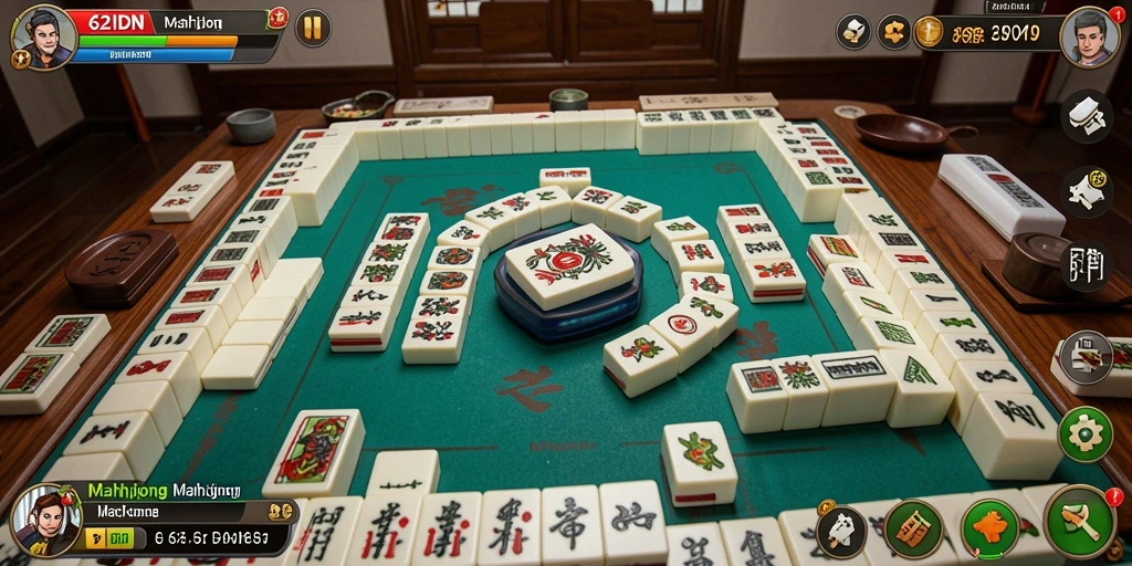 Screenshot 62IDN menampilkan gameplay Mahjong yang seru dan menarik.