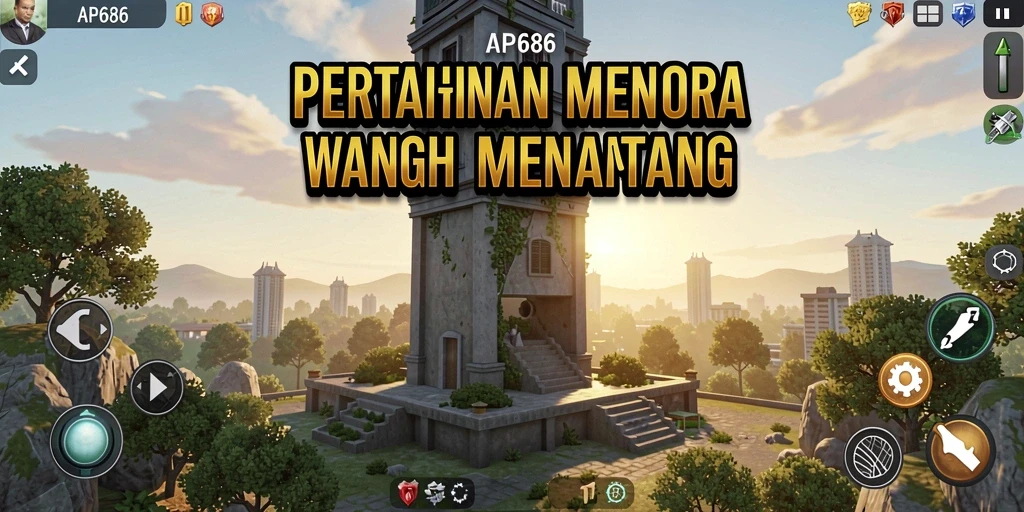 Tampilan gameplay seru dari AP686 dalam genre Tower Defense.