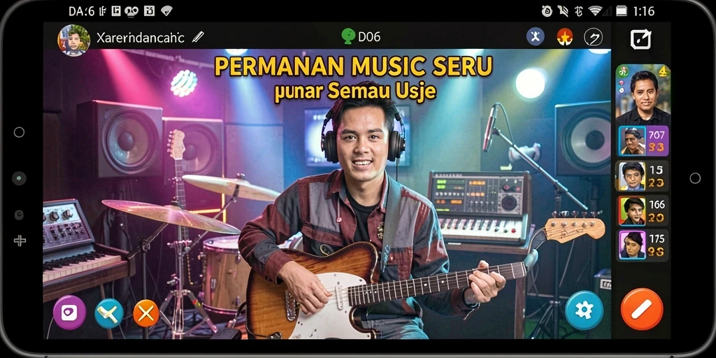 Tampilan gameplay D06 yang penuh warna dan interaktif.