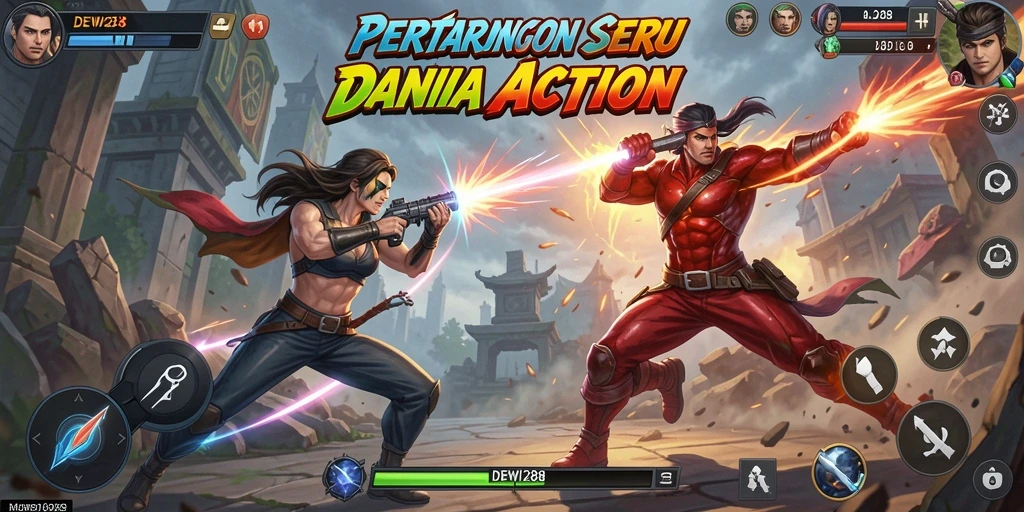 Tampilan epik dari gameplay DEWI288 dengan pertempuran seru.