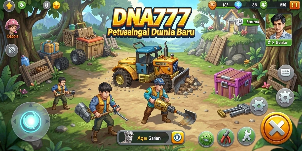 Tampilan gameplay DNA777 yang menakjubkan dan penuh aksi.