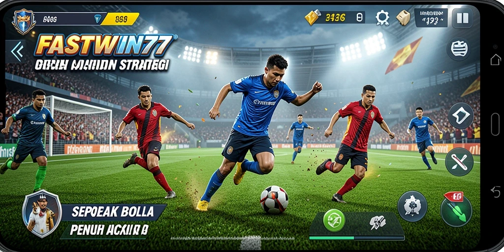 Tampilan gameplay seru dengan aksi sepak bola yang luar biasa.