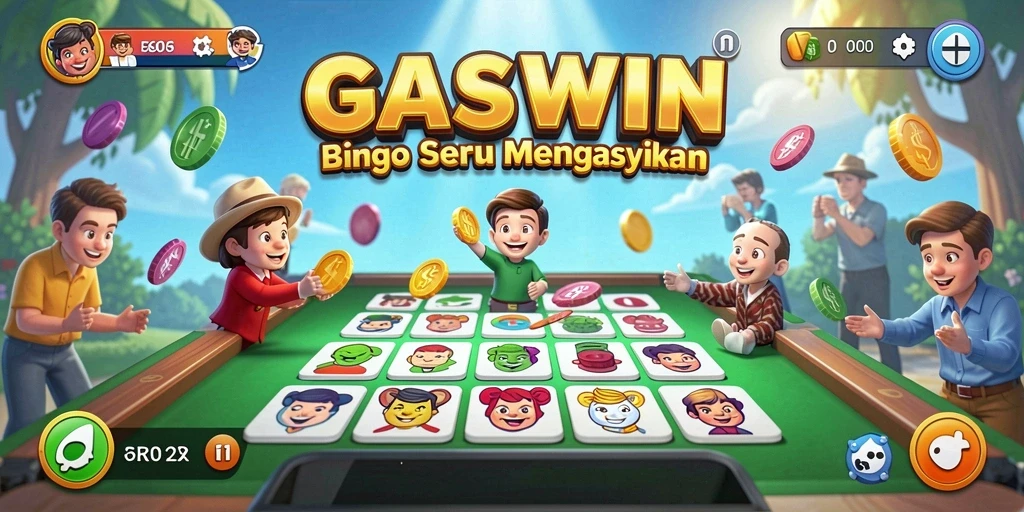 Screenshot GASWIN menampilkan pengalaman gameplay Bingo yang seru dan interaktif.