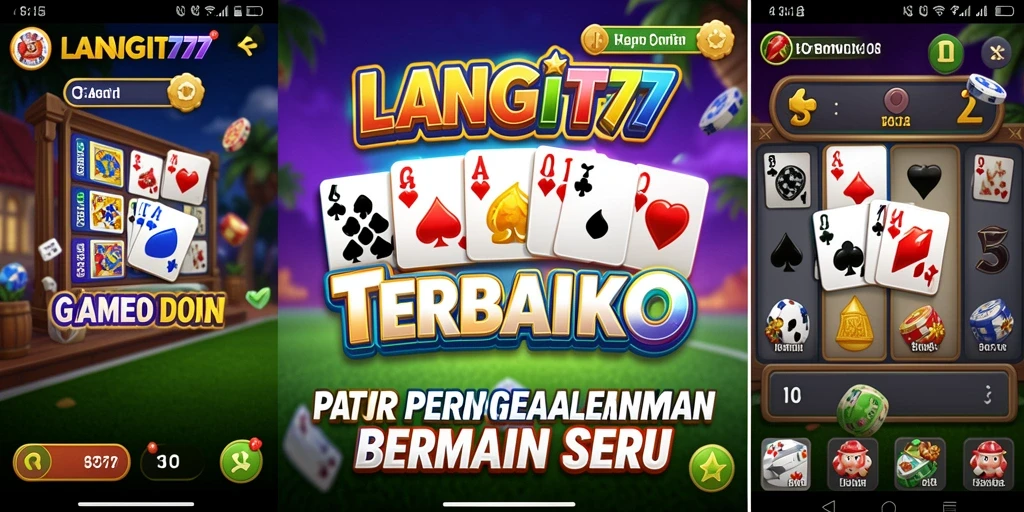 Tampilan menawan dari gameplay Domino LANGIT77 yang seru.