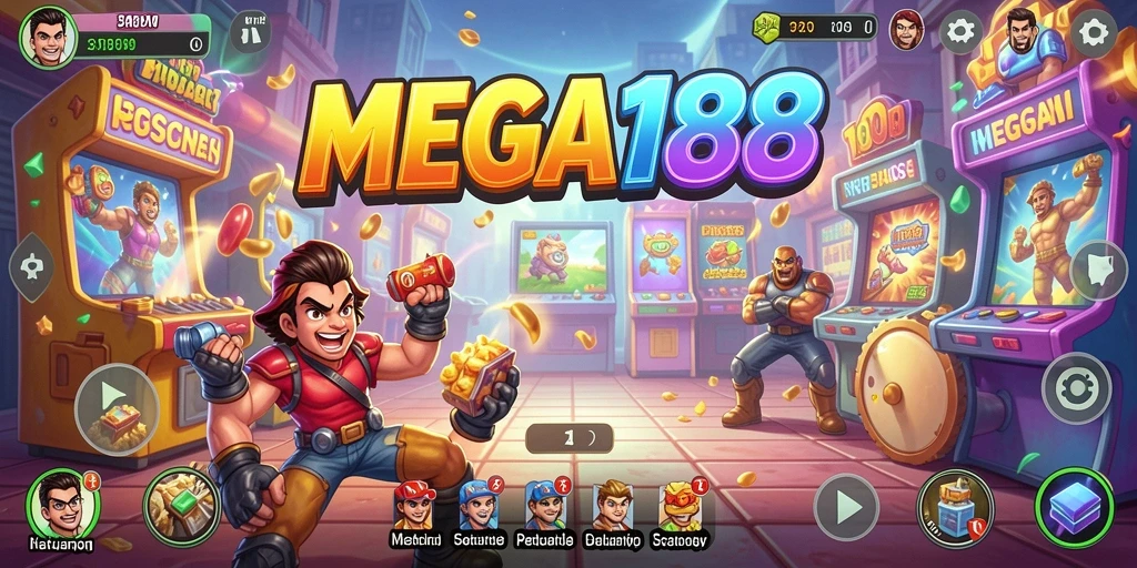 Screenshot gameplay MEGA188 menampilkan aksi cepat dan grafis menarik.