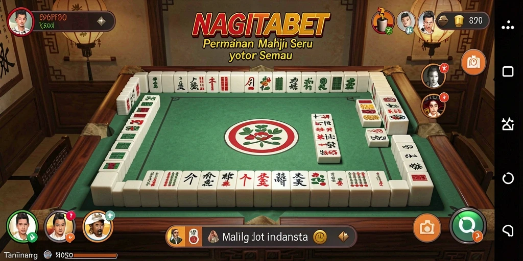 Tampilan gameplay menarik dari NAGITABET dengan Mahjong yang seru.