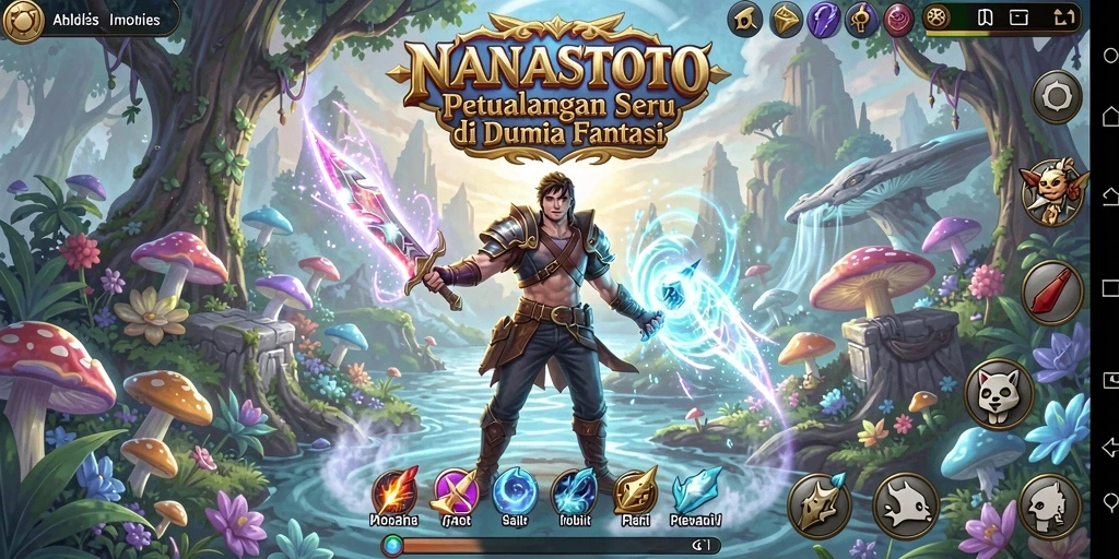 Screenshot NANASTOTO menampilkan aksi seru dalam petualangan.