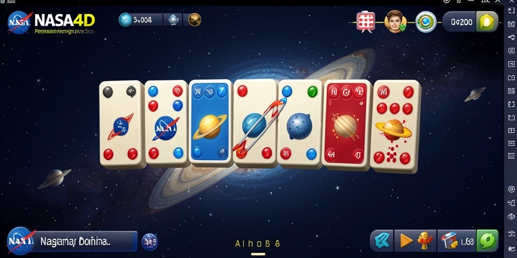 Screenshot gameplay Domino di NASA4D yang menarik dan menghibur.