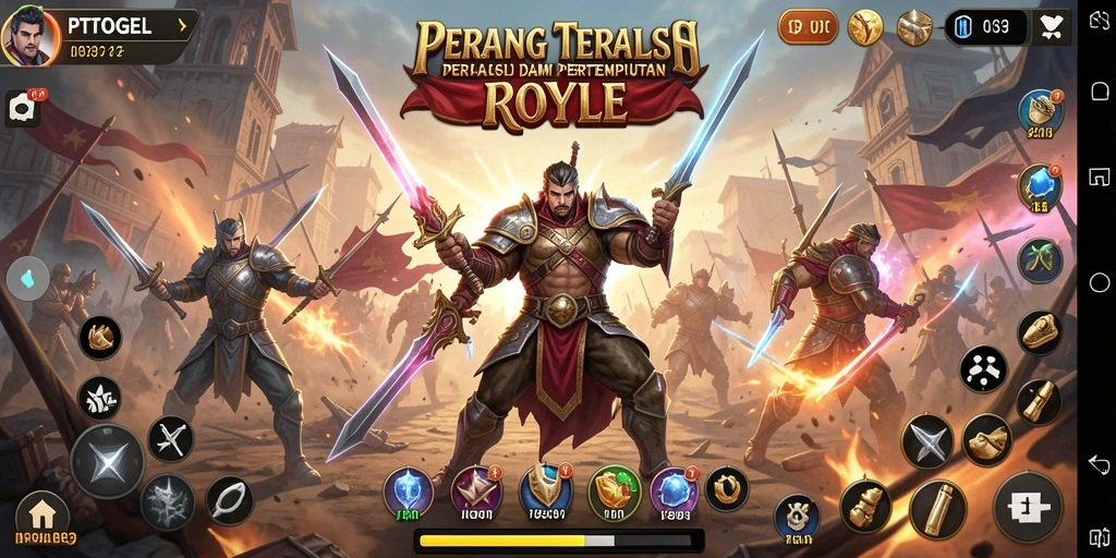 Tampilan seru dalam permainan Battle Royale PTTOGEL.