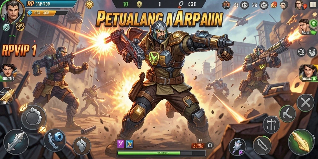 Screenshot menunjukkan aksi seru dalam RPVIP1 dengan grafis menakjubkan.