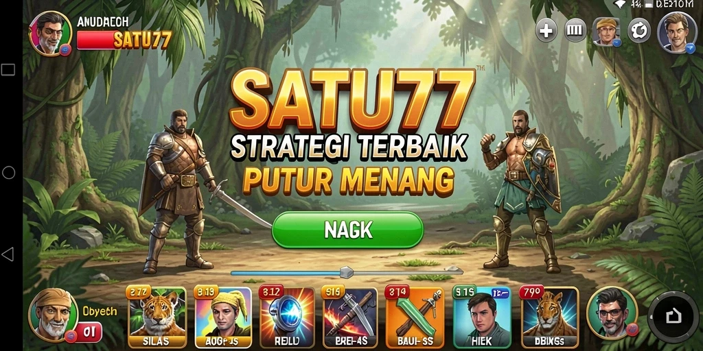Tampilan menarik dari gameplay strategis SATU77.