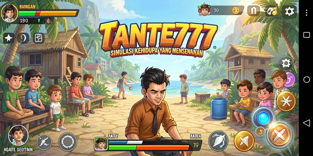 Screenshot gameplay TANTE777 menampilkan aksi seru dalam simulasi.