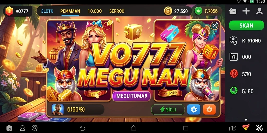 Screenshot VO777 menampilkan gameplay Slot yang seru dan interaktif.