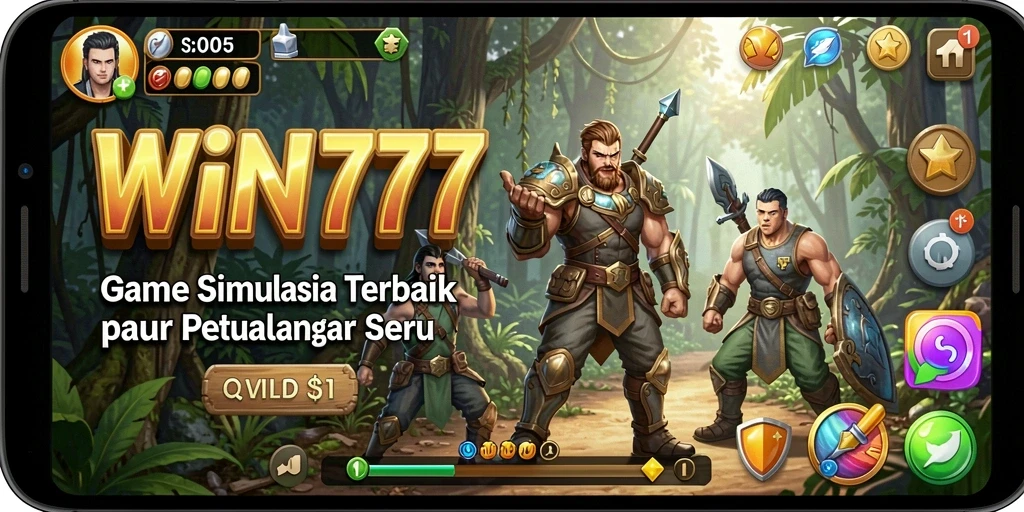 Tampilan gameplay WIN777 dengan berbagai aktivitas simulasi yang menarik.